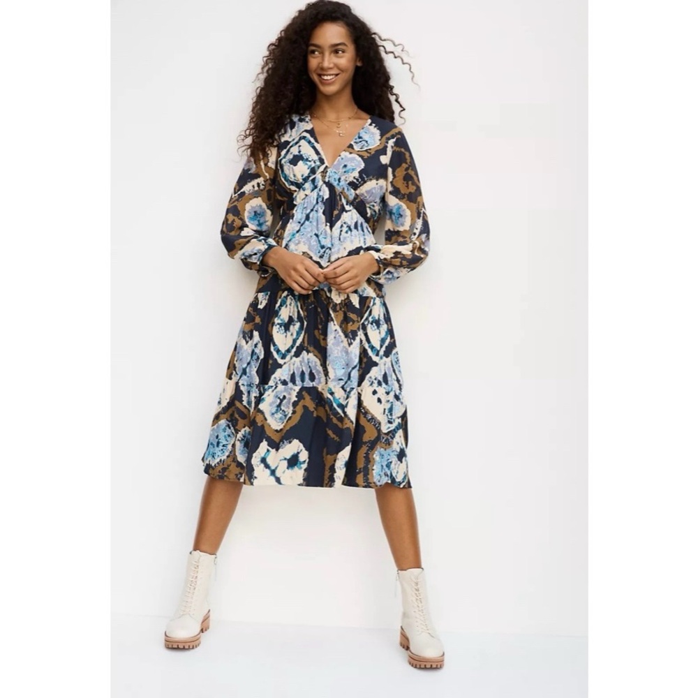 Othilia Anthropologie Arden Tie-Dye Midi Dress
